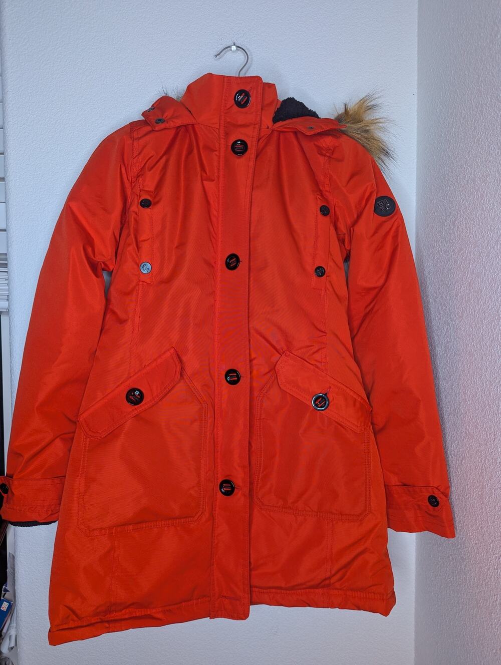 Beverly Hills Polo Club Women Coat S Faux Fur Sherpa Lining Ski Snow Cottagecore